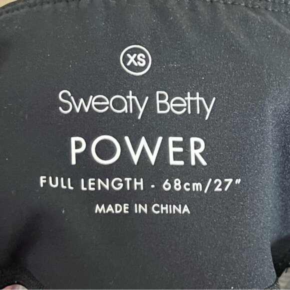 SWEATY BETTY Leggings/Pants size XS Power Full Length Map Print Women’s Workout - Picture 8 of 12